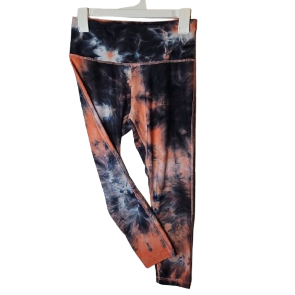 VOGO Athletica Orange/Black/White Cropped Tight Athletic Pants Womens Size S